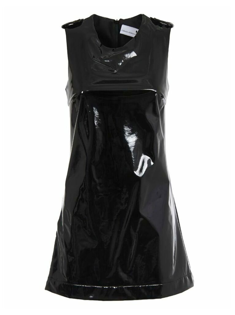 Chiara Ferragni Black Vinyl Dress
