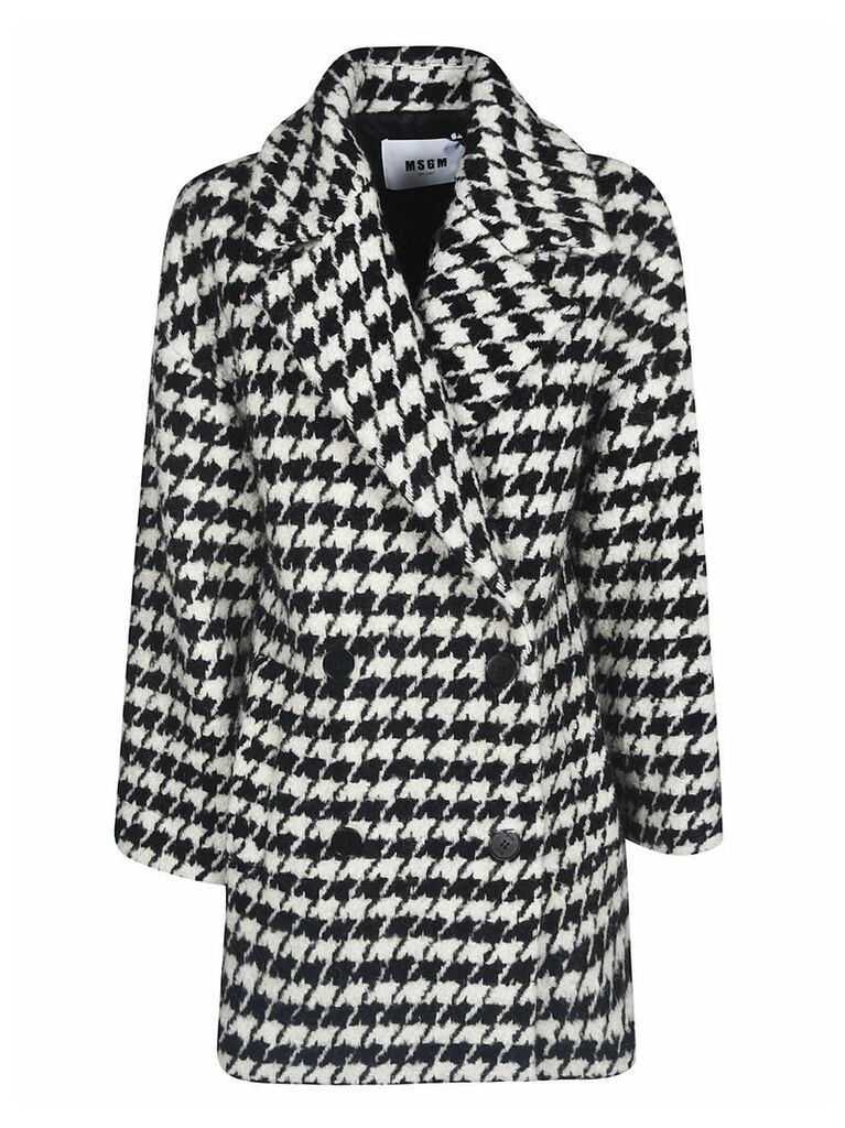 MSGM Houndstooth Double-breasted Coat