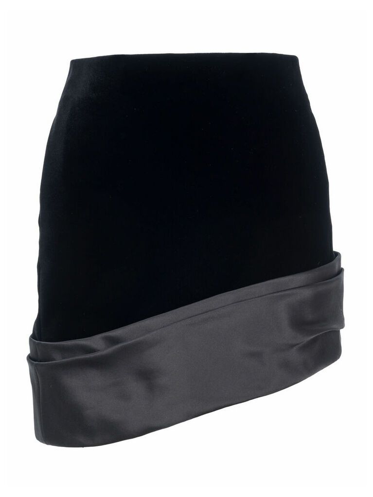 Saint Laurent Asymmetric Velvet Skirt