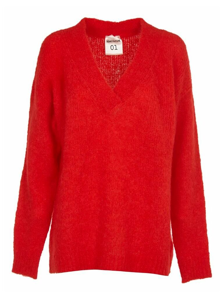SEMICOUTURE Red Long Sweater