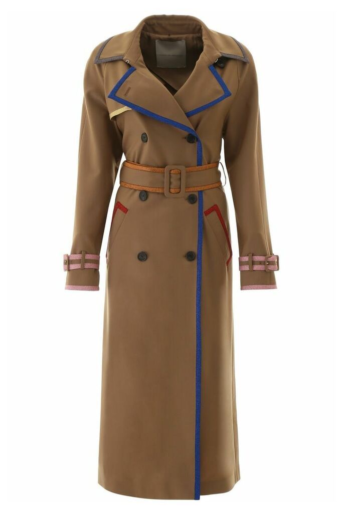 Trench Coat With Lurex Hems