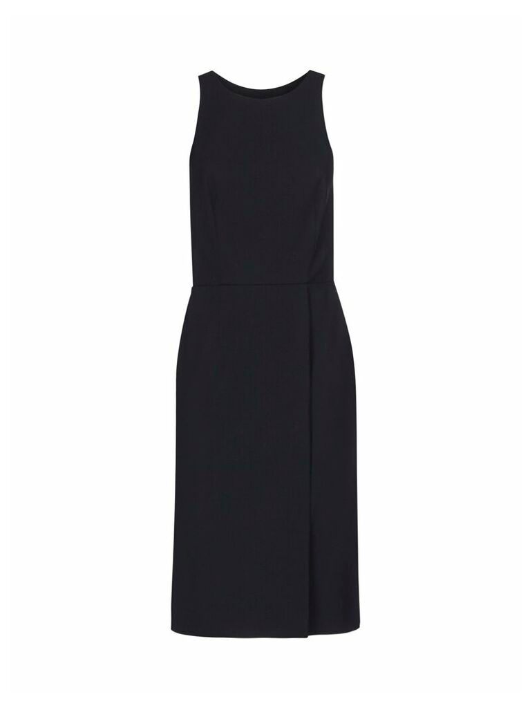 Graphic Cut-out Wool Crepe Dress