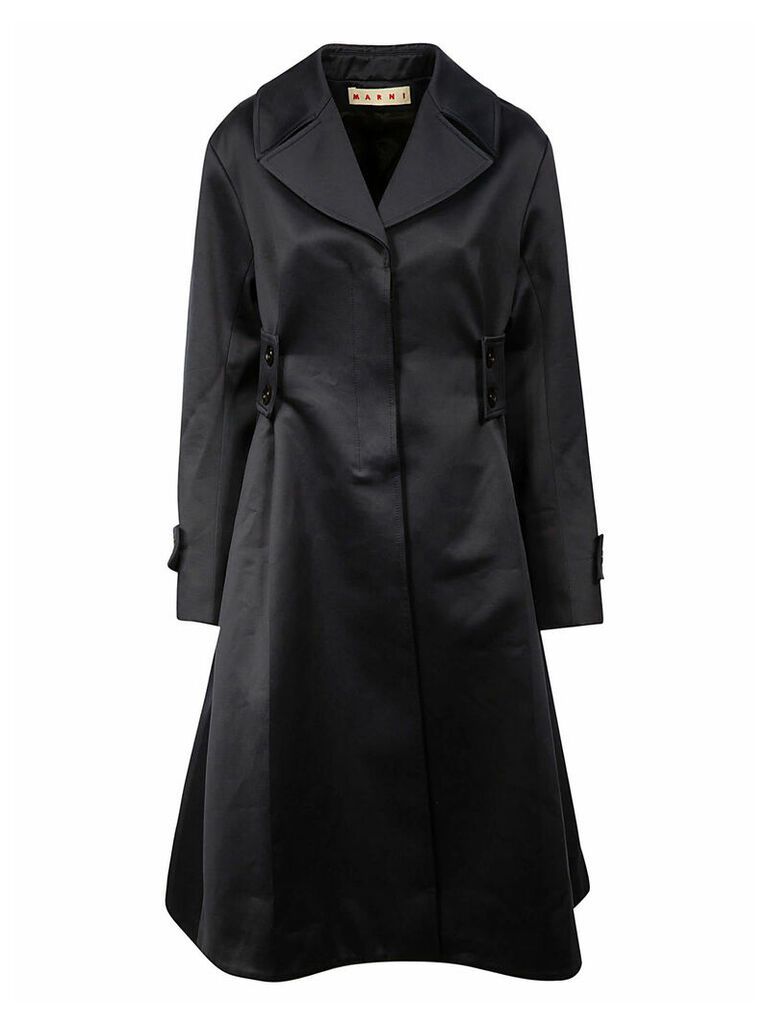 Wide Concealed Button Coat