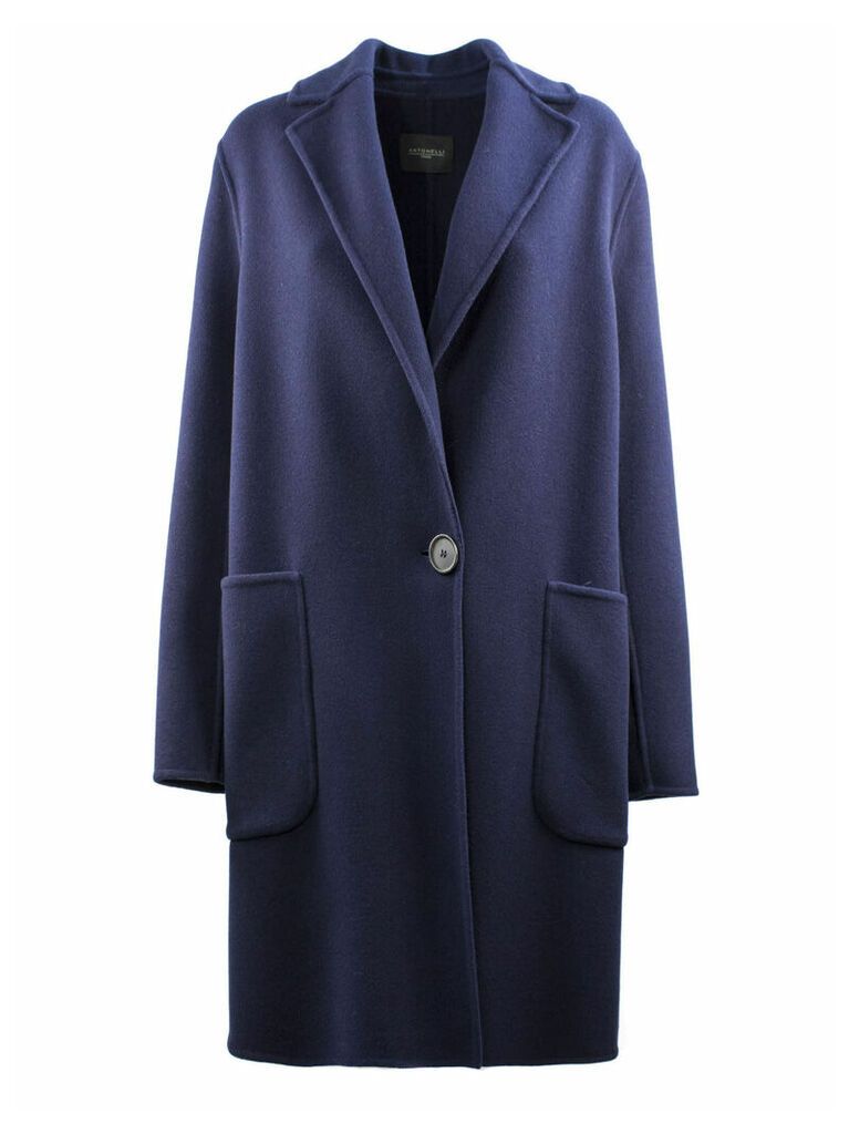 Antonelli Blue Coat In Virgin Wool
