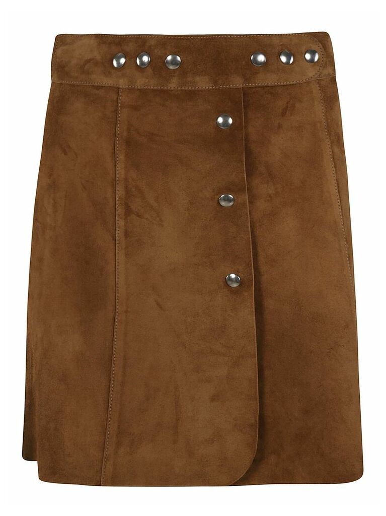 Mid-length Buttoned Skirt