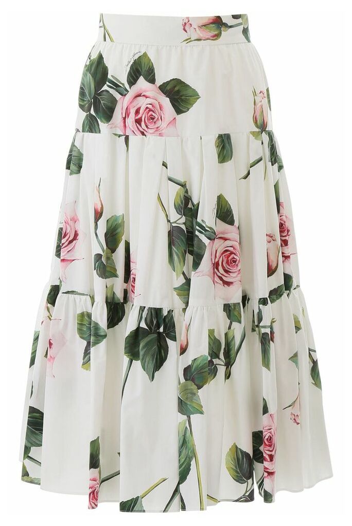 Tropical Rose Layered Skirt