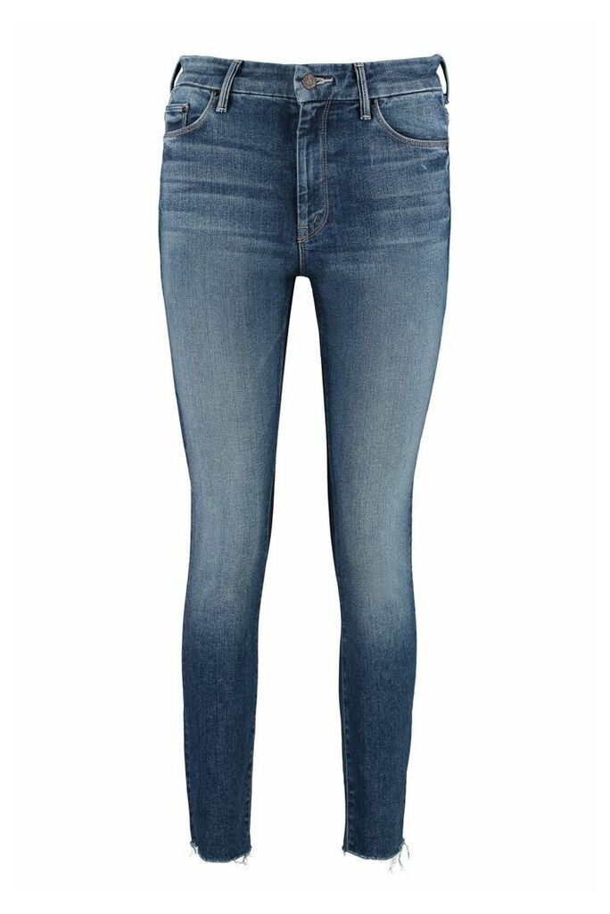 High Waisted Looker Ankle Fray 5-pocket Jeans