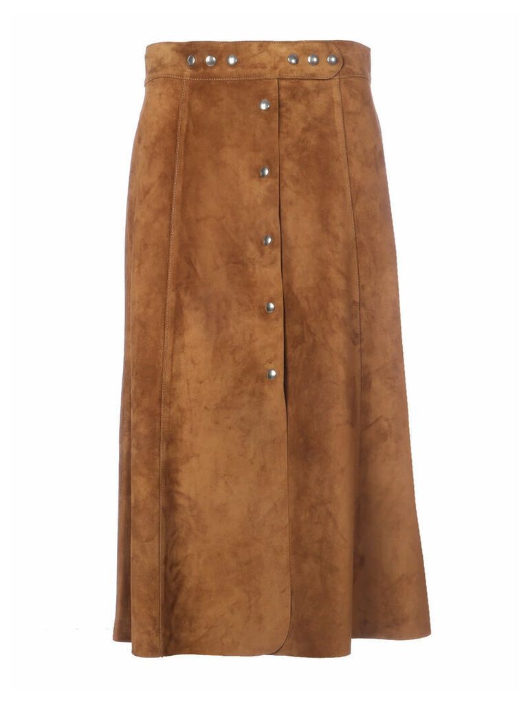 Long Suede Skirt