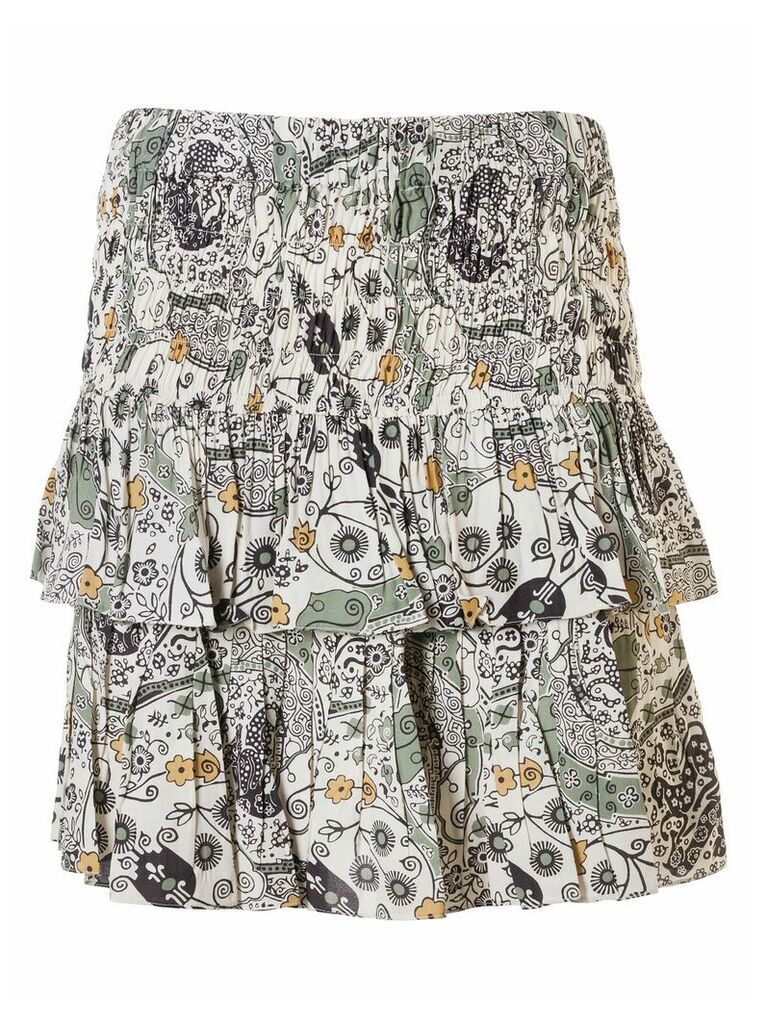 Isabel Marant Ruffled Printed Skirt