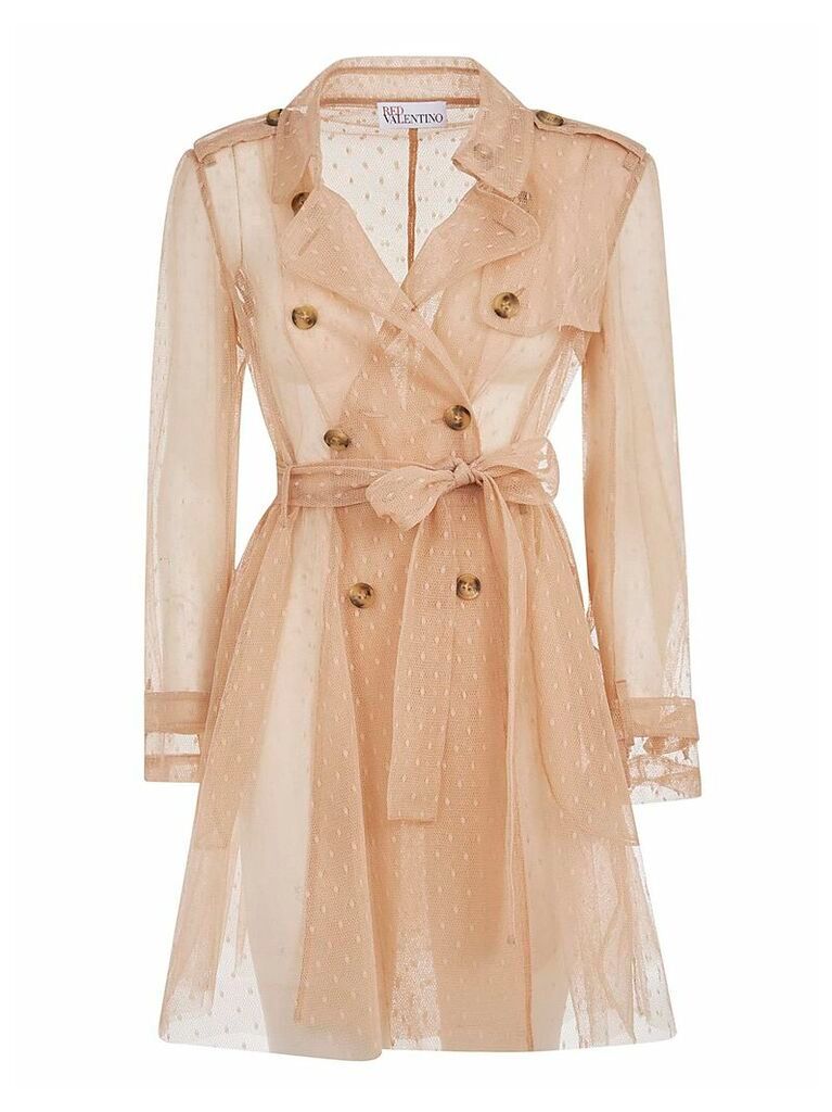 See-through Double Breasted Trench