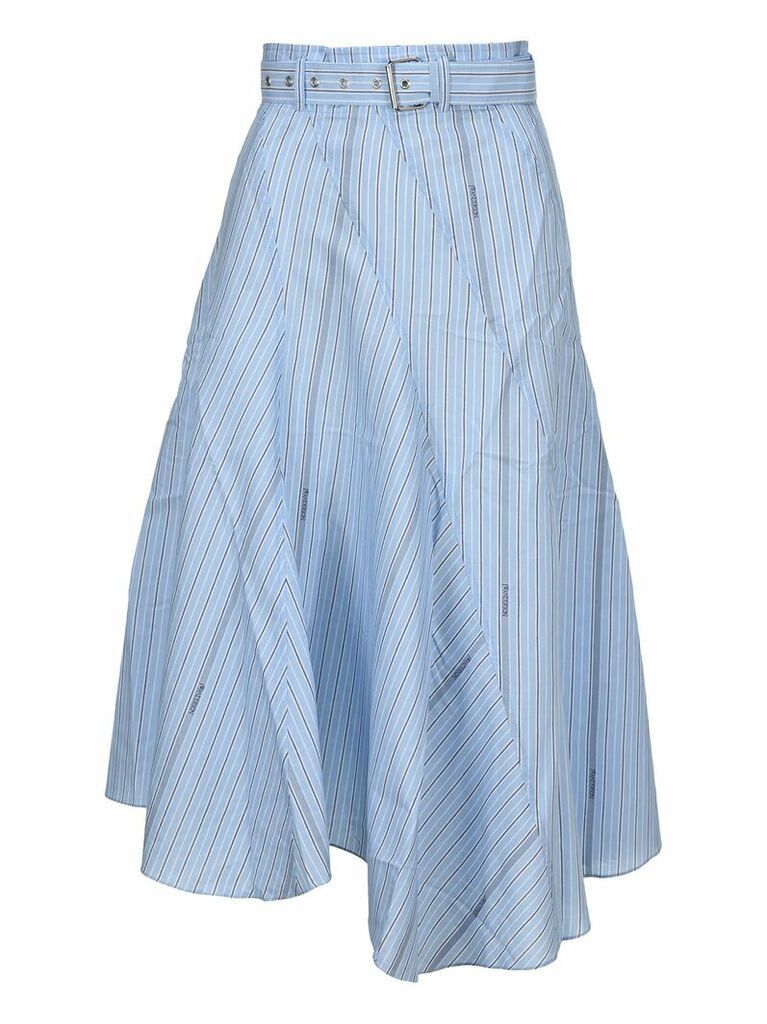 Jw Anderson Asymmetric Belted Panelled Skirt