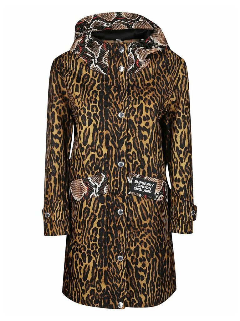 Burberry Leopard And Python Hooded Coat