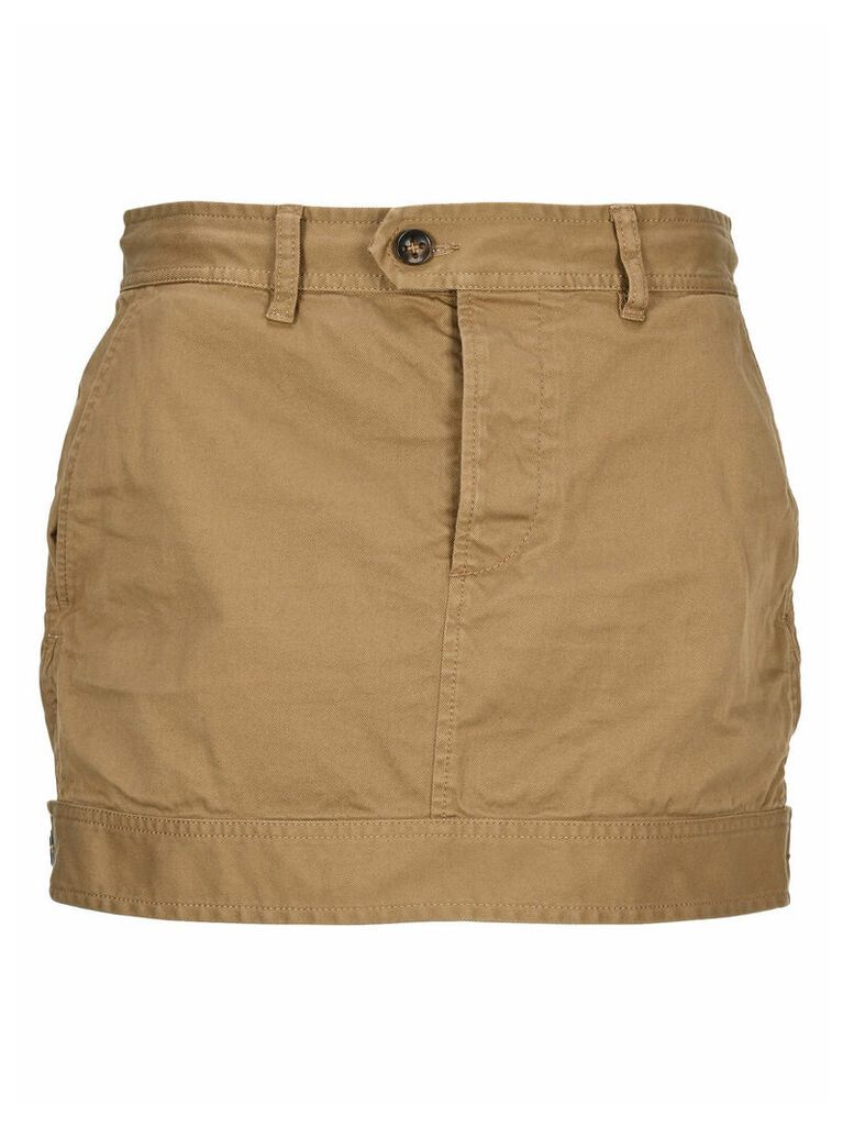 D Squared Cotton Twill Military Skirt