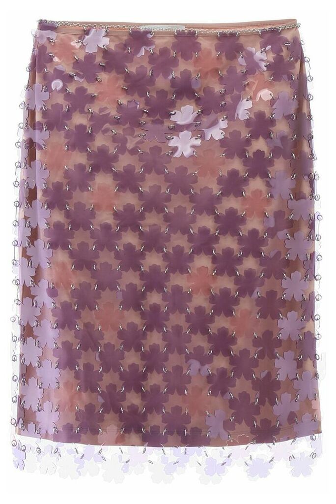 Floral Paillettes Skirt
