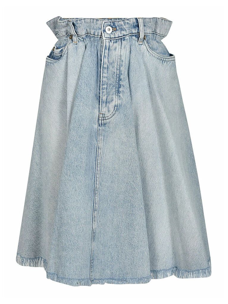 Miu Miu Denim Frayed Skirt
