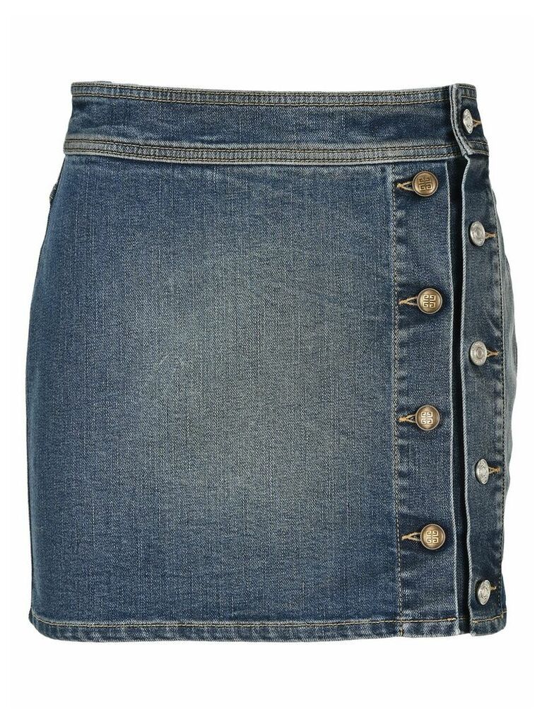 Givenchy Buttons Mini Denim Skirt