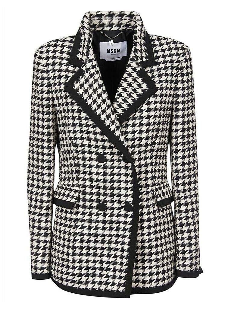 MSGM Houndstooth Double-breasted Blazer