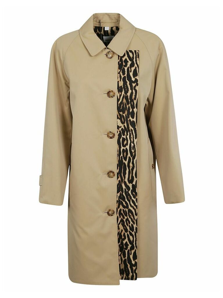 Leopard Detail Long Coat