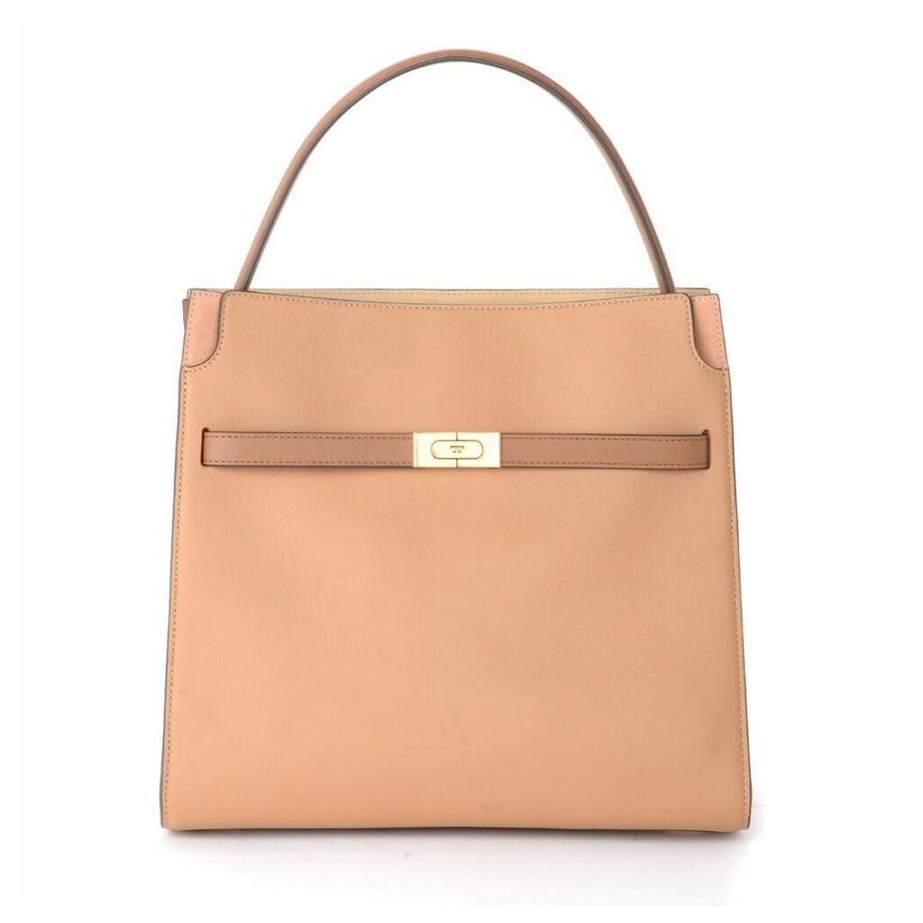 Lee Radziwill Double Shoulder Bag Made Of Beige Leather