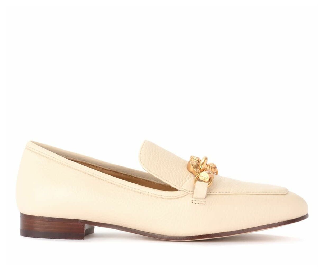 Jessa Moccasin In Ivory Grained Leather