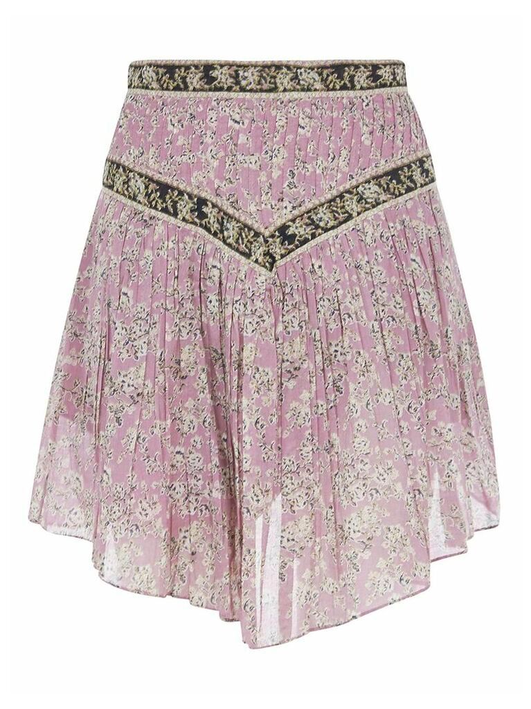 Printed All-over Pleated Skirt