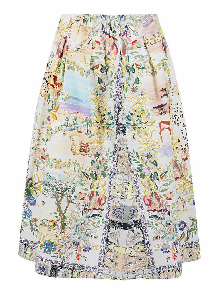 Etro Floral Print Flared Skirt