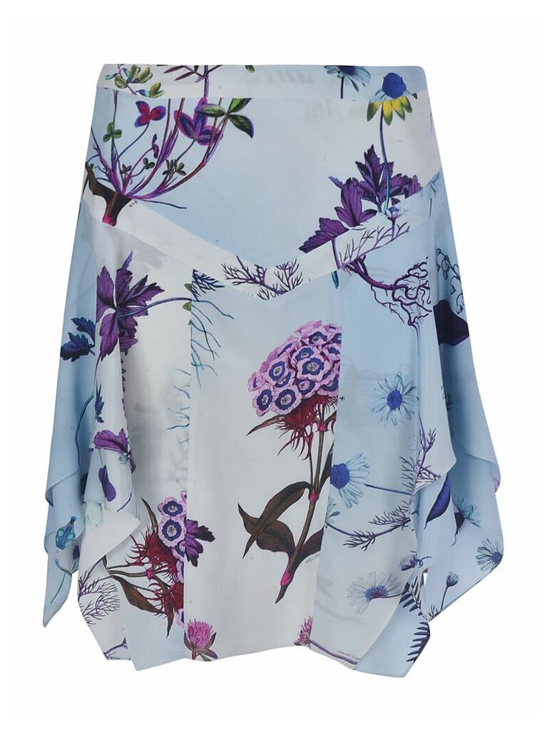 Floral Printed Asymmetric Skirt