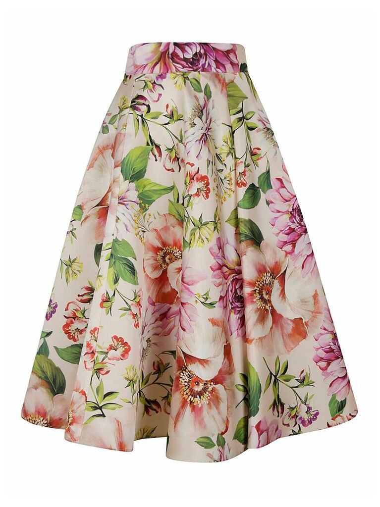 Dolce & Gabbana Floral Print Flared Skirt