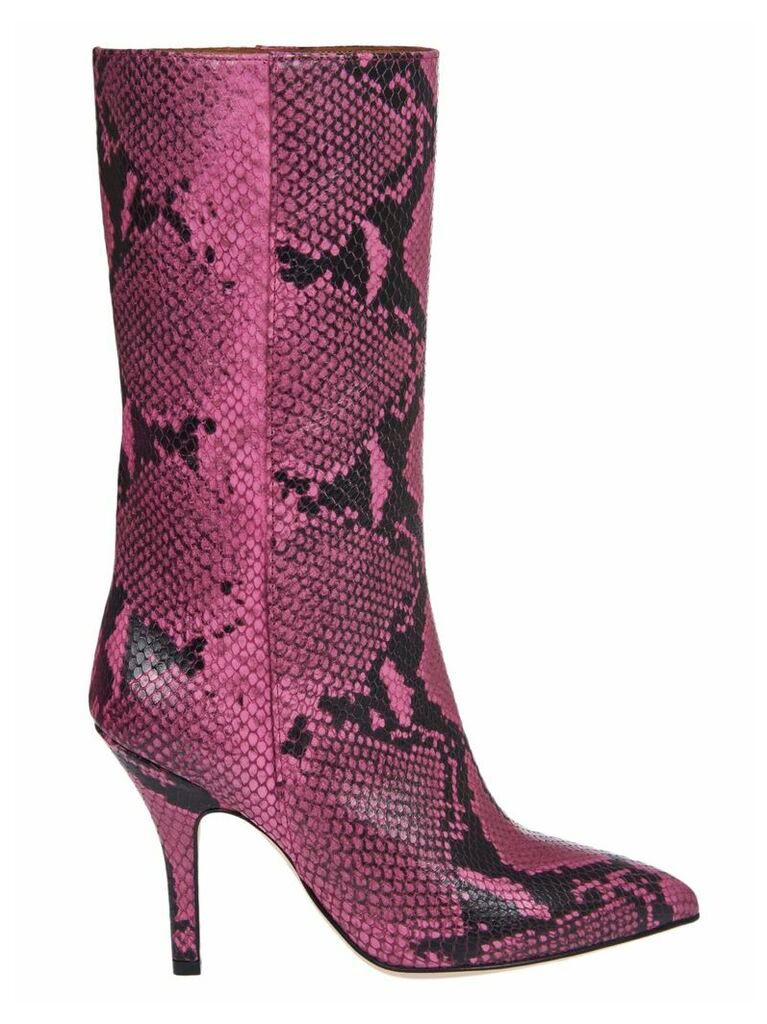 Pink Python -printed Boot