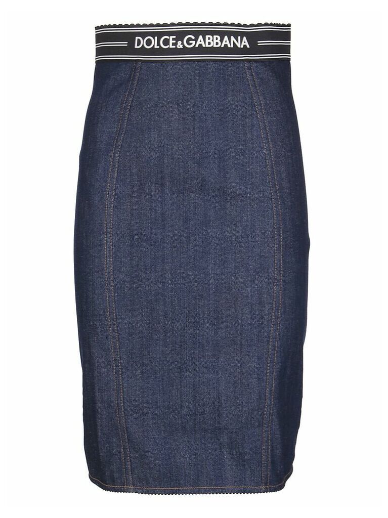 Navy Blue Denim Skirt