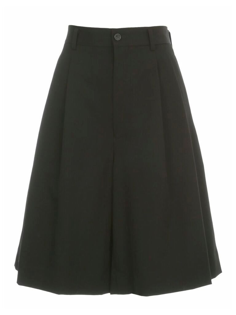 Wool Gabardine Short Skirt