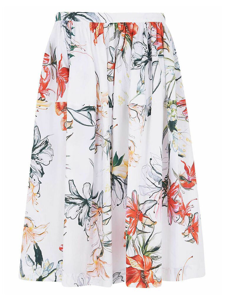 Floral Print Mid-length Skirt