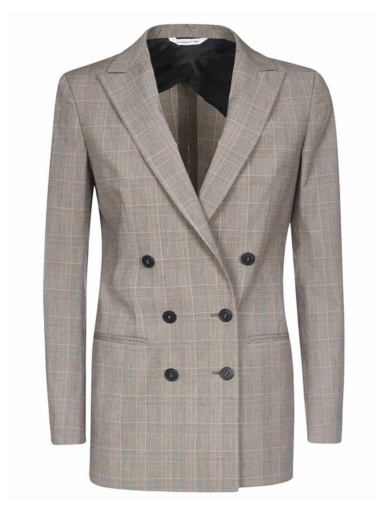 Double-breasted Check Blazer