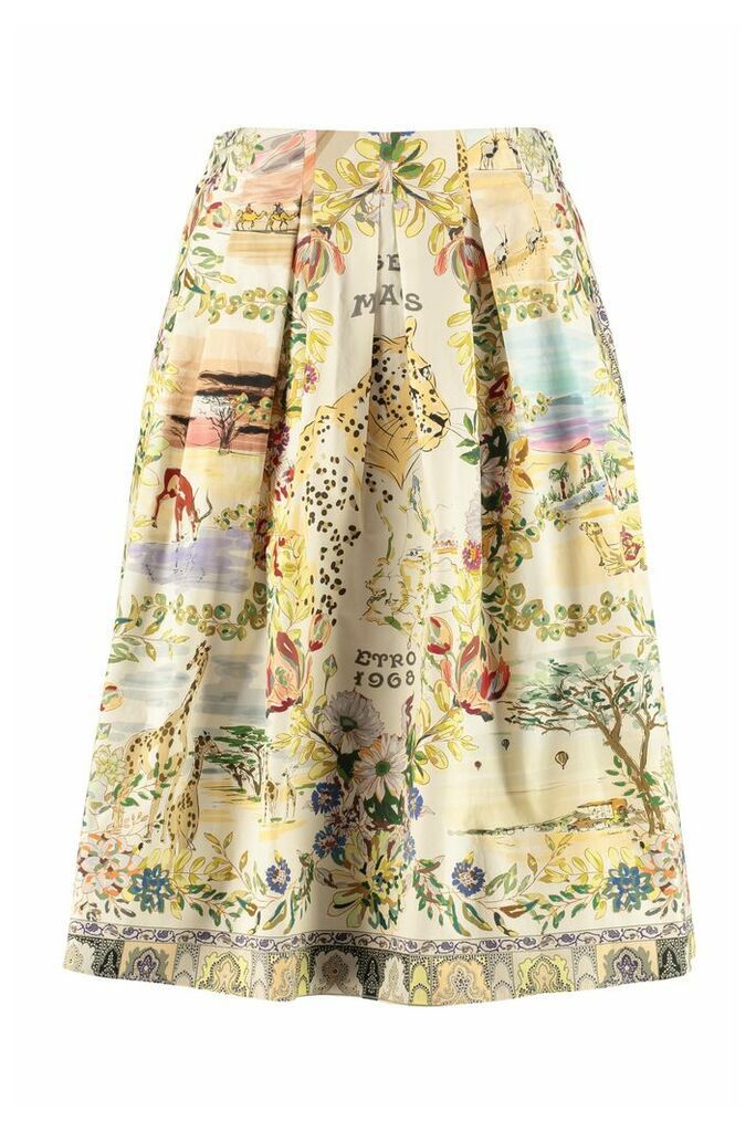 Etro Printed Cotton Skirt