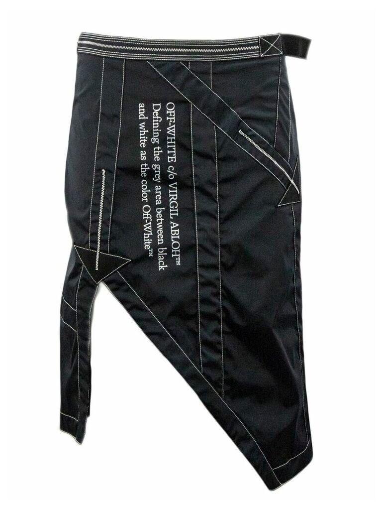 Nylon Mid-length Skirt In Black