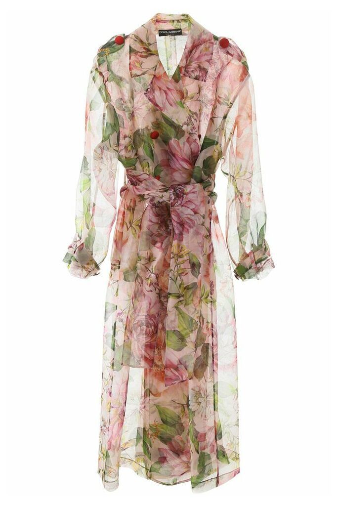 Floral Organza Trench Coat