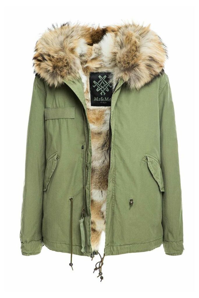 Army Mini Parka With Coyote Fur
