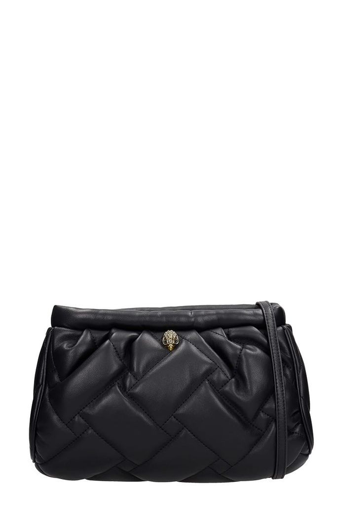 Kensignton Clut Shoulder Bag In Black Leather