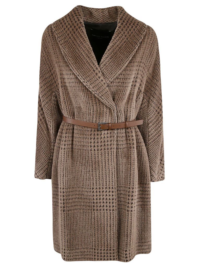 Belt On Waist Patterned Trench