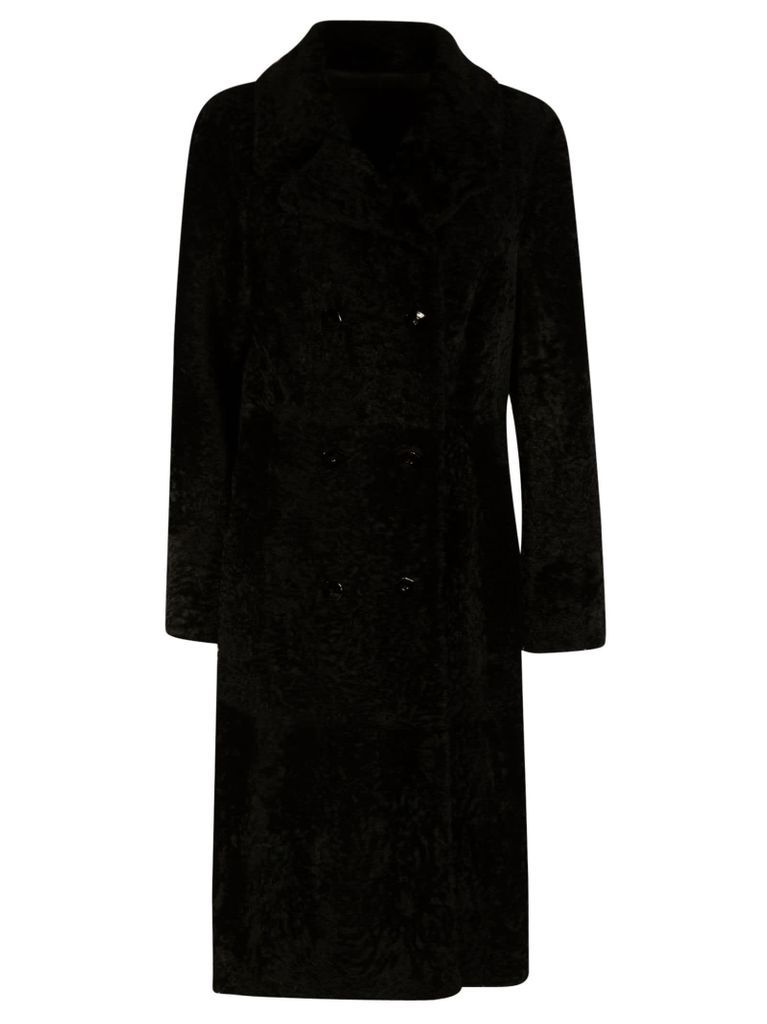 Double-breasted Long Reversible Coat