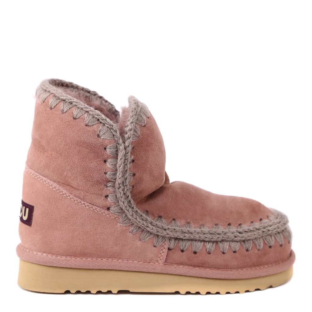 Eskimo 18 Boots In Dark Pink Suede