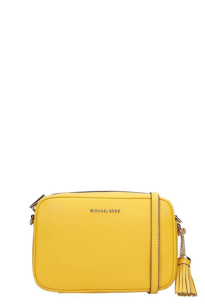 Shoulder Bag In Yellow Leather