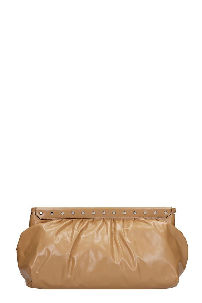 Luz Clutch In Beige Leather