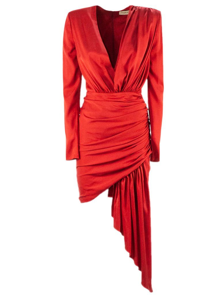 Red Silk-blend Dress