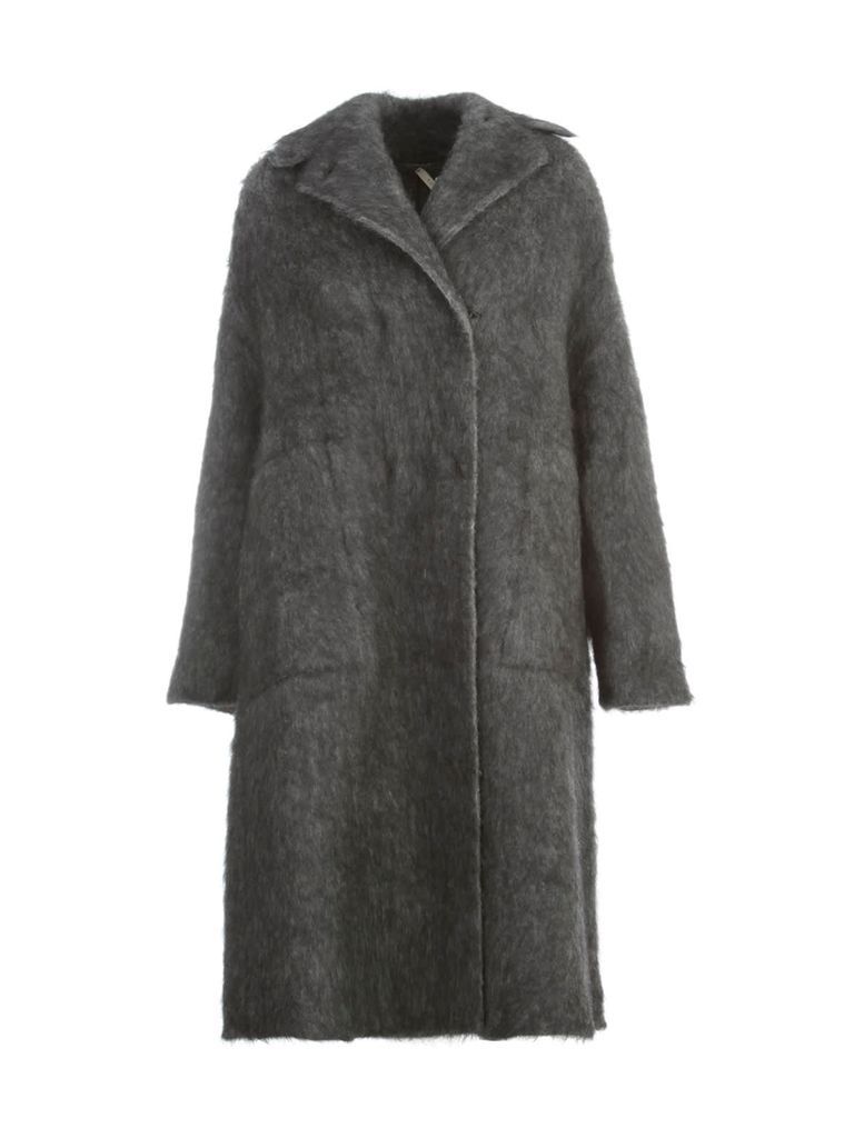 Pinstriped Maxi Coat Coat