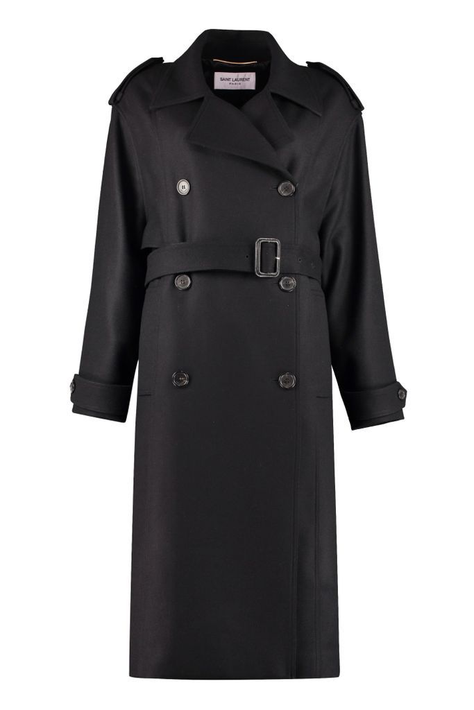 Double-breasted Wool And Cashmere Coat