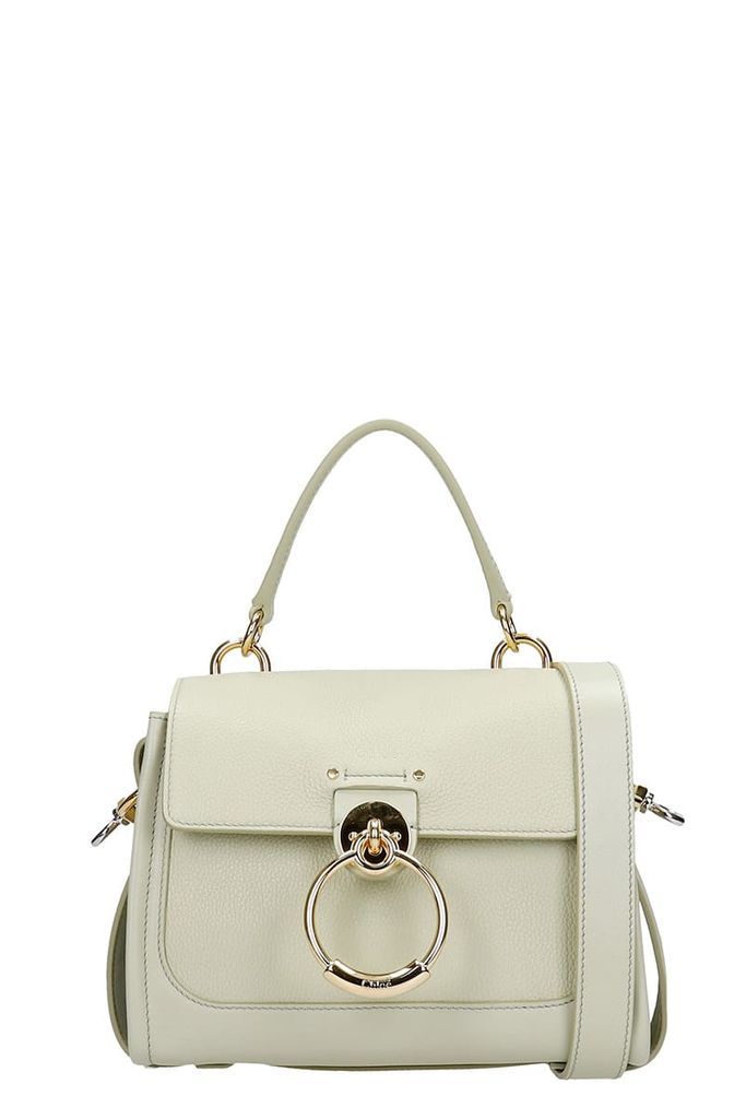 Tess Small Hand Bag In Green Leather