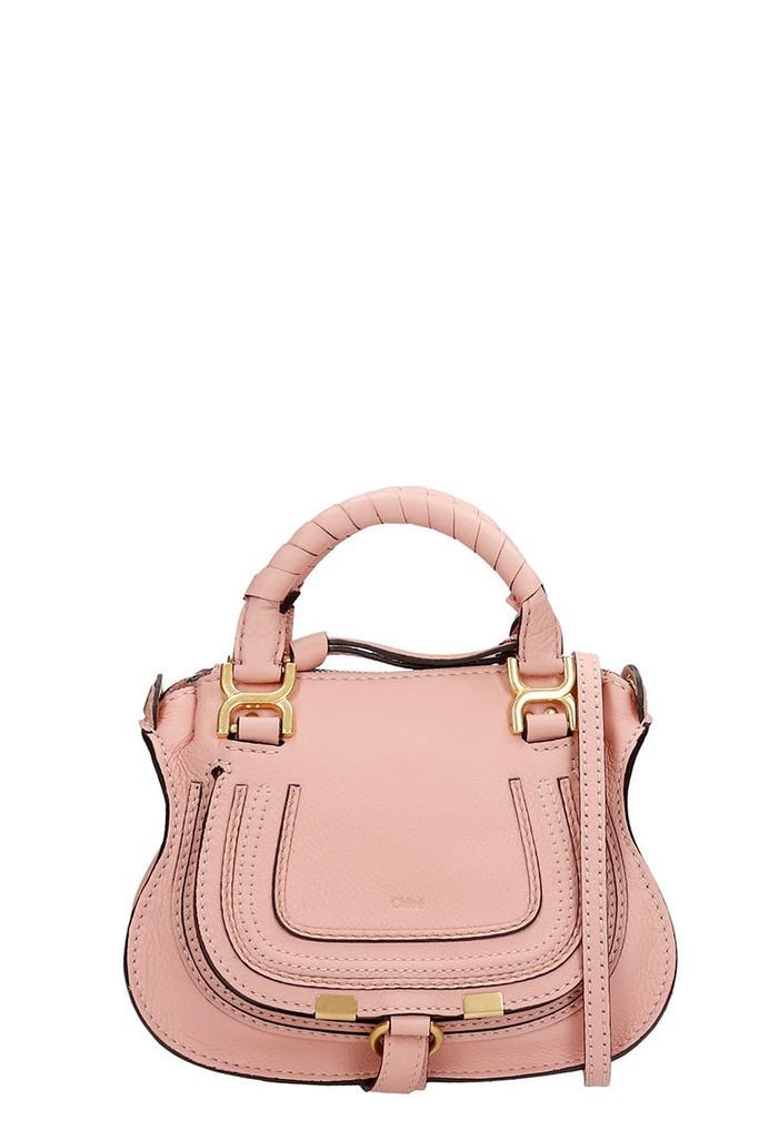 Mercie Mini Hand Bag In Rose-pink Leather