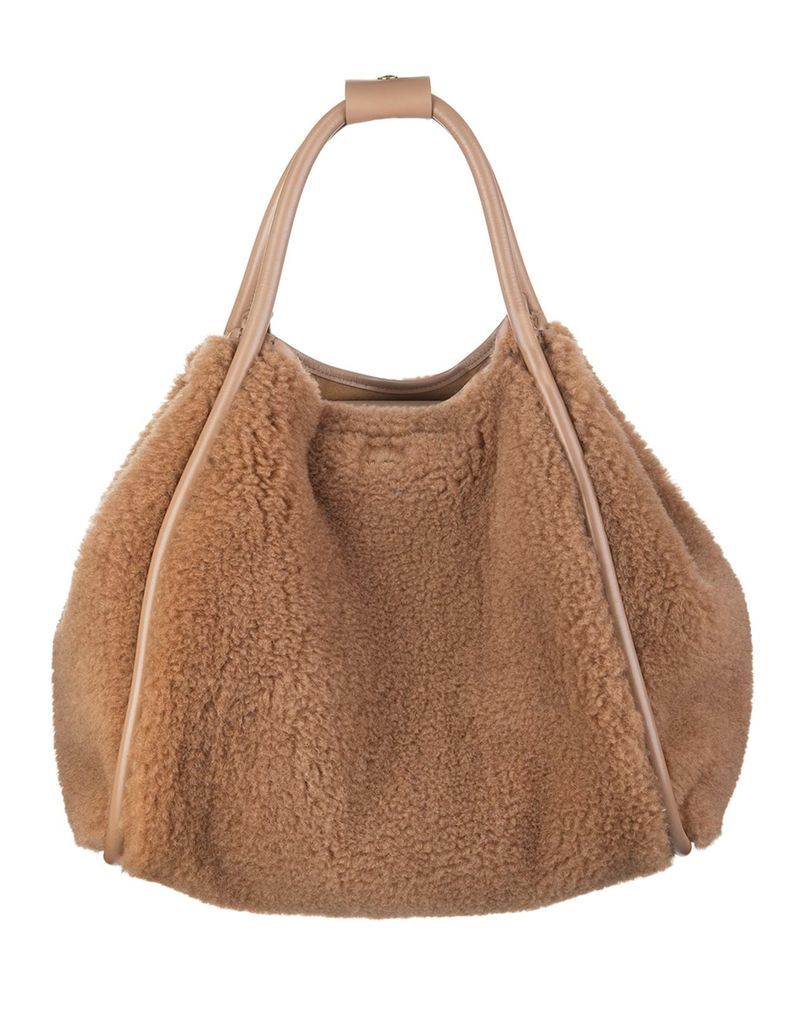 Tmarinm Handbag In Camel Fur And Silk