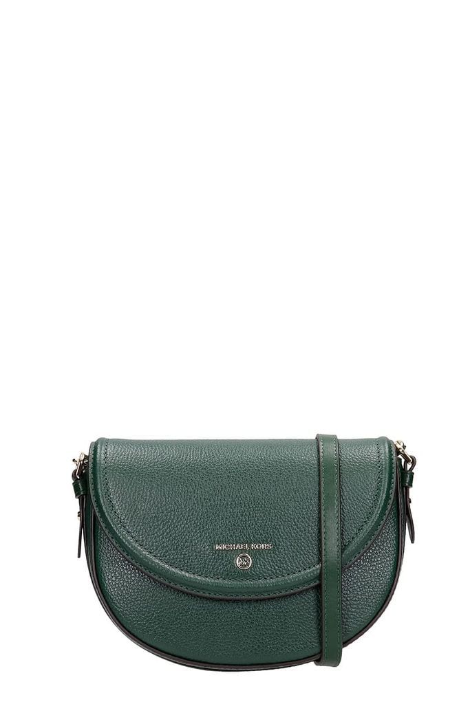 Shoulder Bag In Green Leather
